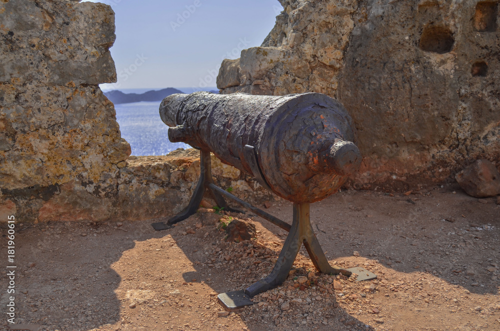 Gun at ancient city