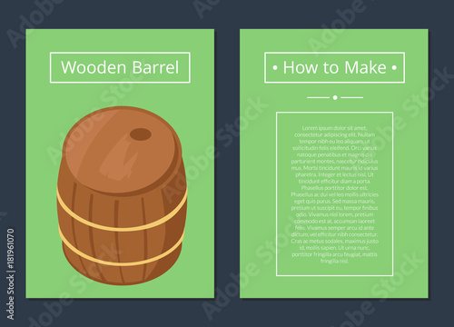 How to Make Wooden Barrel Set of Posters with Text