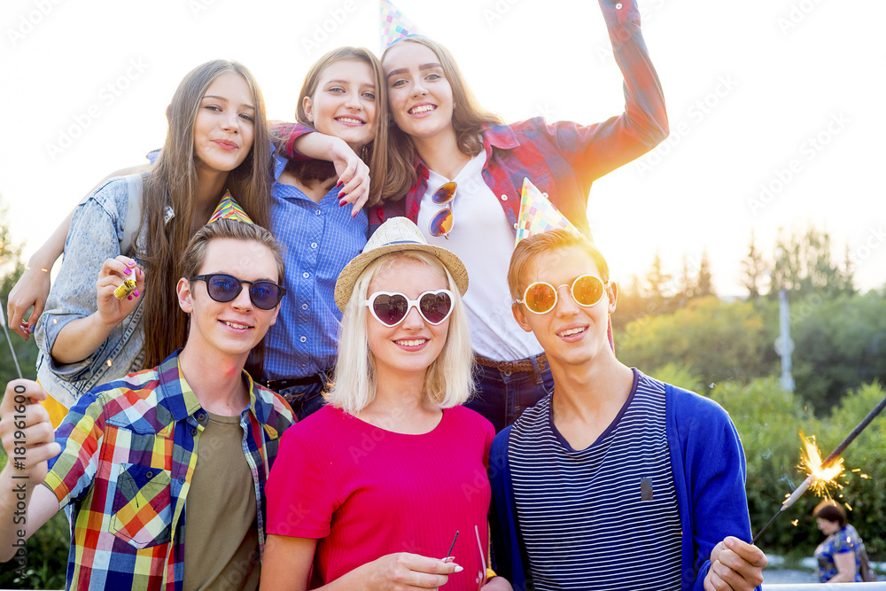 Teens having a party Teens having a party