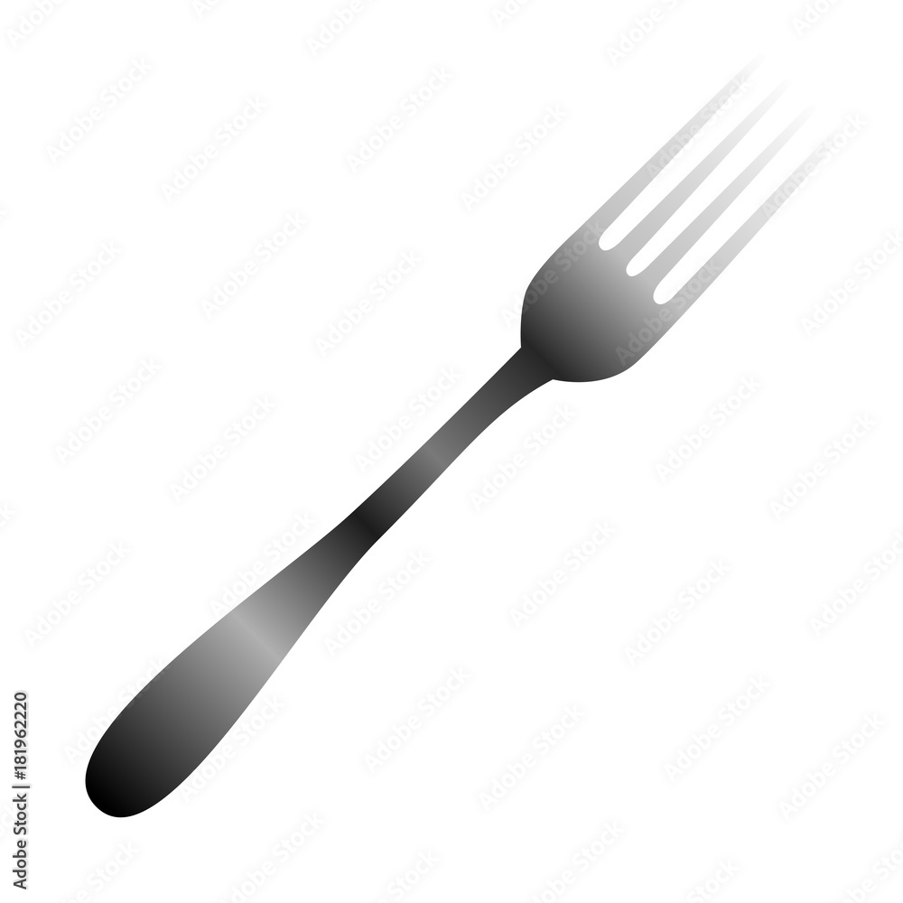 Isolated fork illustration