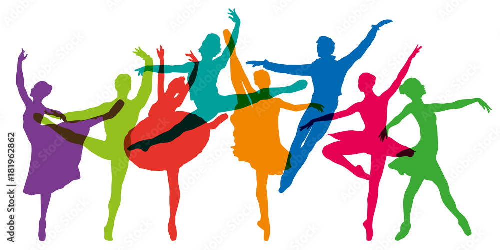 Obraz premium danse - danseuse - danseur - ballet - danse classique - silhouette - opéra - opéra de Paris