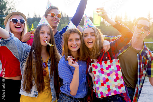 Teens having a party