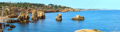 Atlantic rocky coast (Albufeira, Algarve, Portugal).