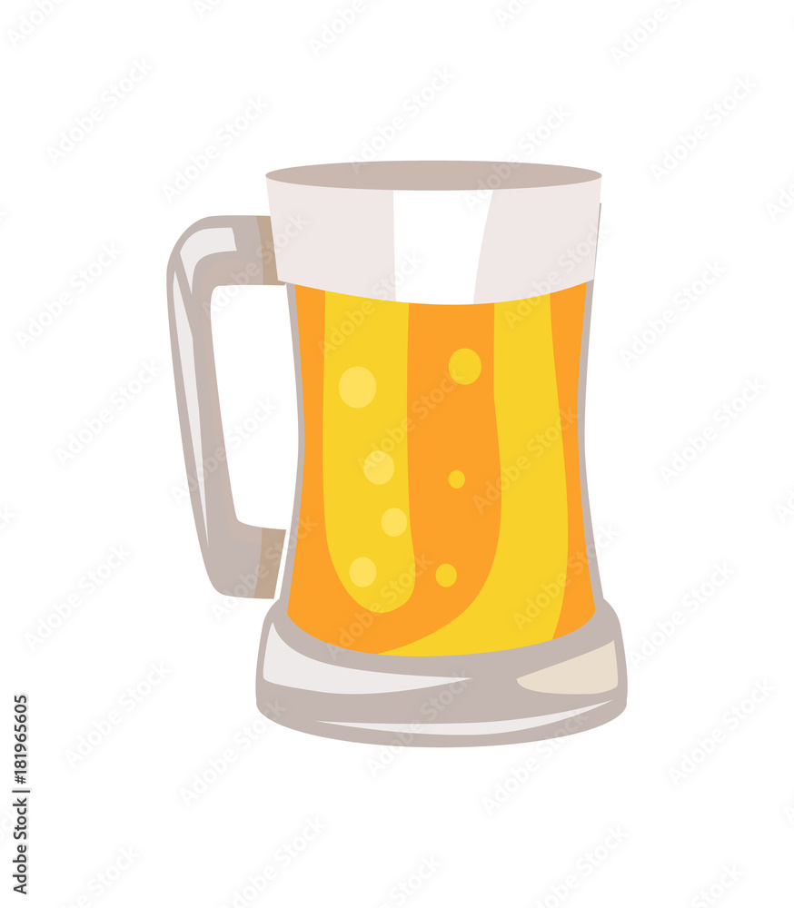 Mug of Light Beer Vector Illustration Isolated Mug of Light Beer Vector Illustration Isolated