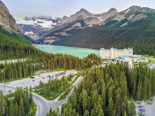 Turquoise Louise Lake in Banff National Park, Alberta, Canada photo