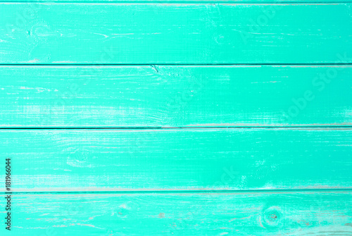 Mint Green Wooden Background  Copy Space