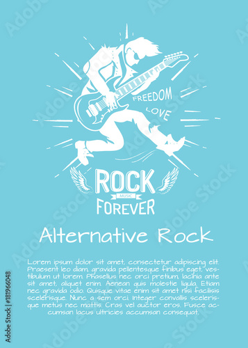 Alternative Rock Music Forever Vector Illustration