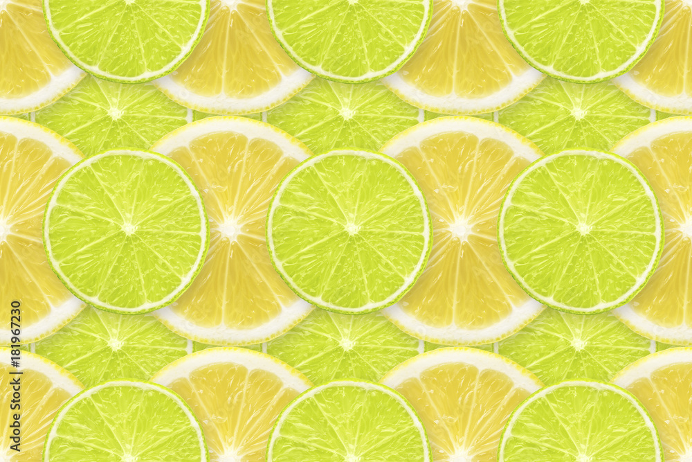 lime and lemon slices pattern