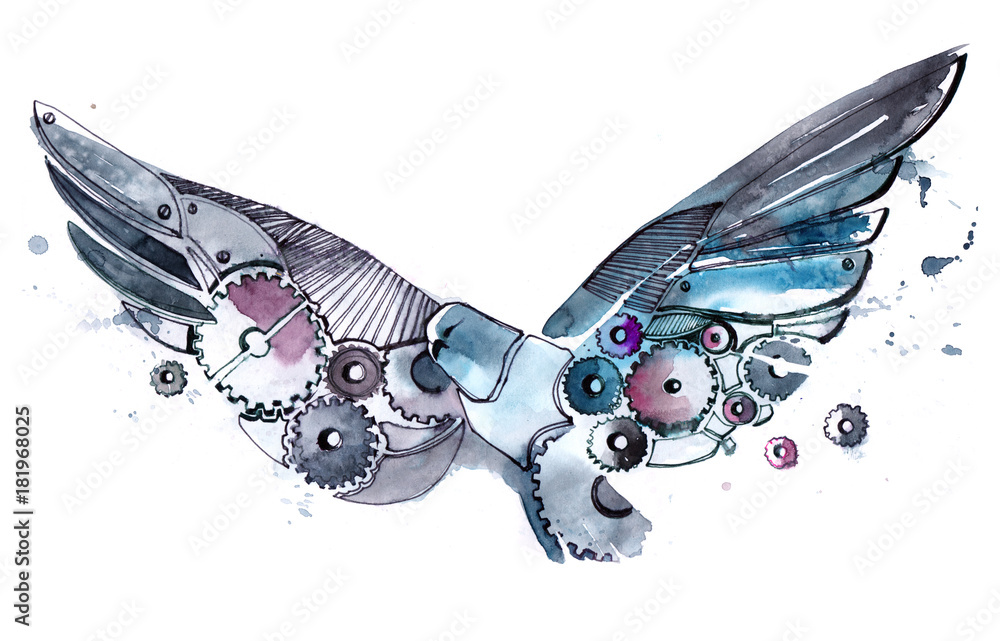 Obraz mechaniczny ptak