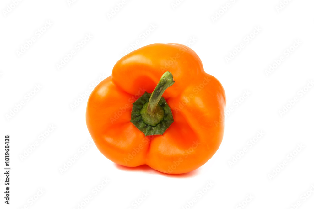 Yellow sweet fresh pepper on white background isolated Yellow sweet fresh pepper on white background isolated