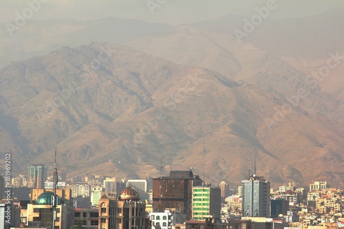 The Panoramic view of Tehran , Iran
