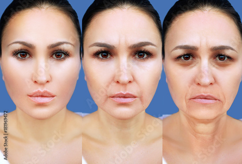 Aging.Woman of different ages
