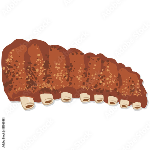 Tasty Barbecue Ribs Illustration