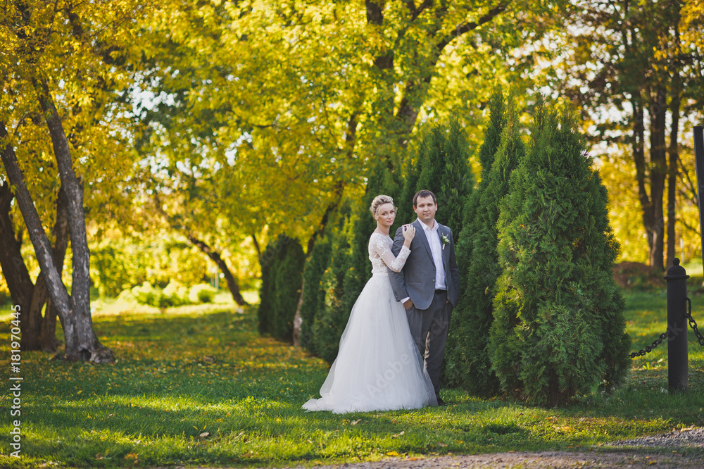 Couple walking in beautiful autumn alley 2. Couple walking in beautiful autumn alley 2.