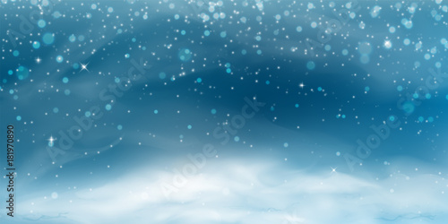 Snow landscape banner