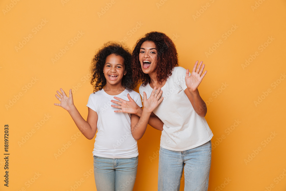 Portrait of two joyful african sisters Portrait of two joyful african sisters