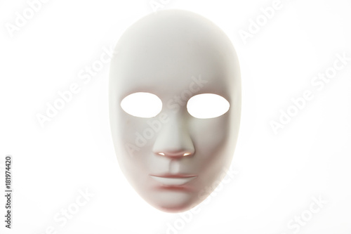 Tela White carnival mask isolated on white background