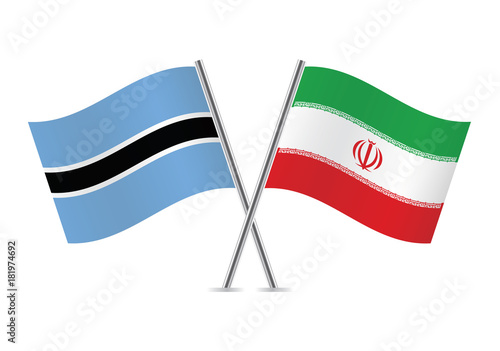 Botswana and Iran flags.Vector illustration. Free Download Botswana and Iran flags.Vector illustration. - GFXLoad