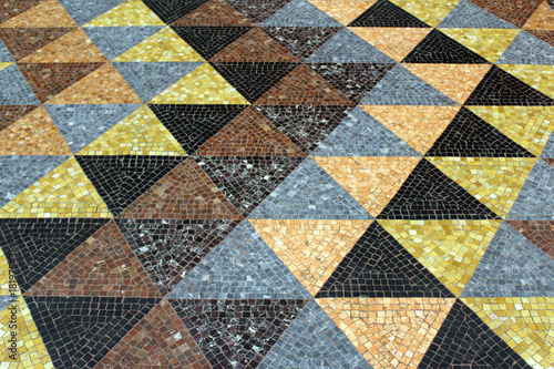 Mosaic tessellation texture on the floor