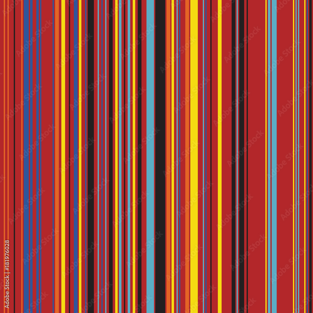 Fototapeta premium Retro Color Straight Vertical Variable Width Stripes