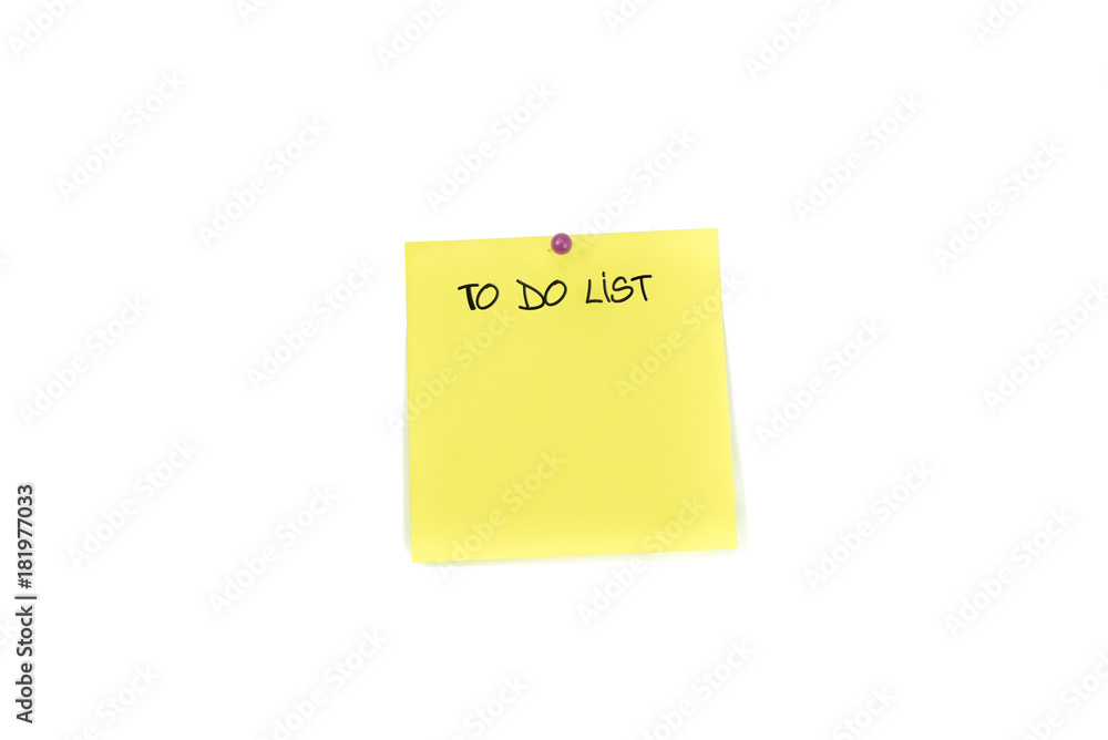 Post it notes for a to do list on white background Post it notes for a to do list on white background