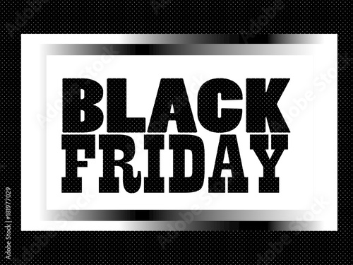 Black Friday simply black and white vector