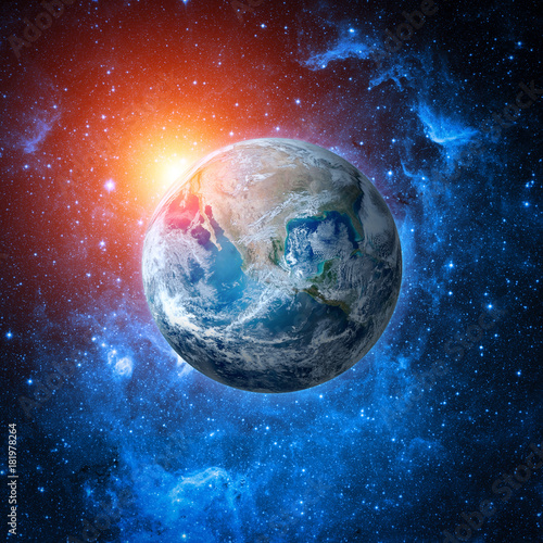 Fototapeta Naklejka Na Ścianę i Meble -  Collage of world globe from space