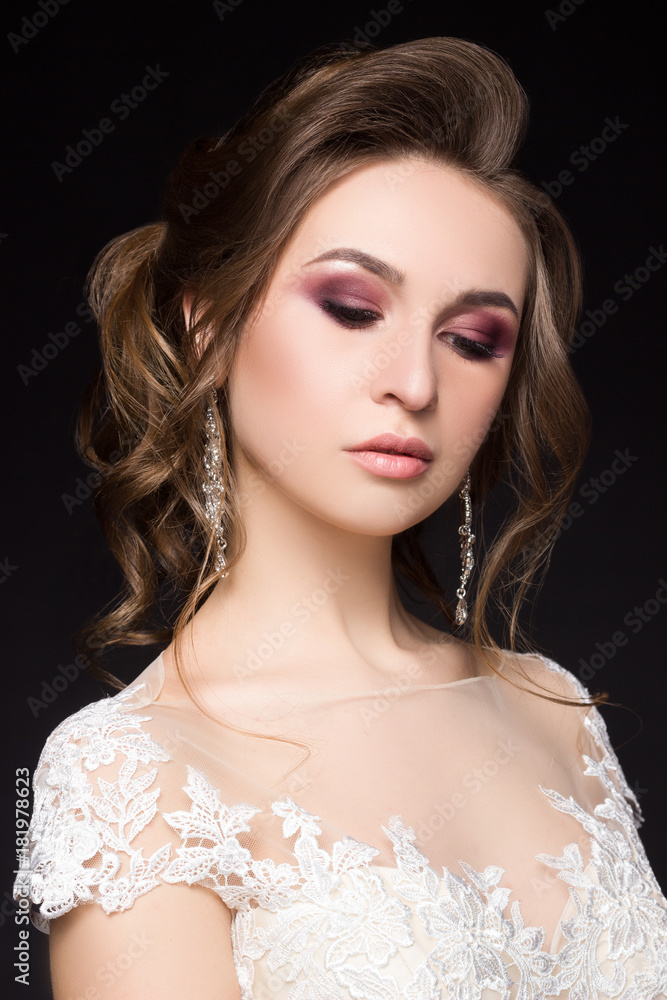 beautiful bride beauty hairstyle makeup