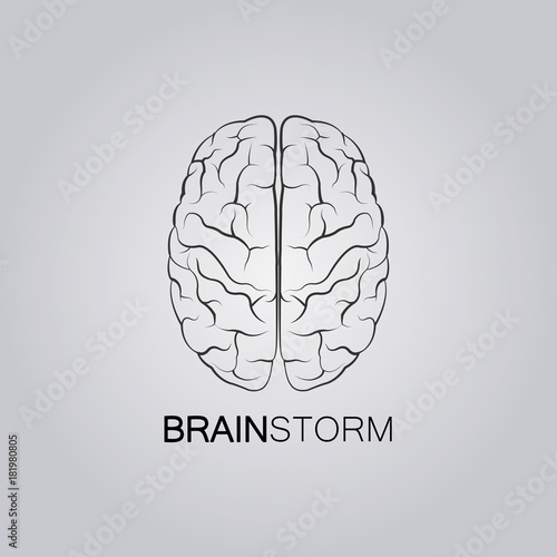 Brainstorming creative idea abstract icon.