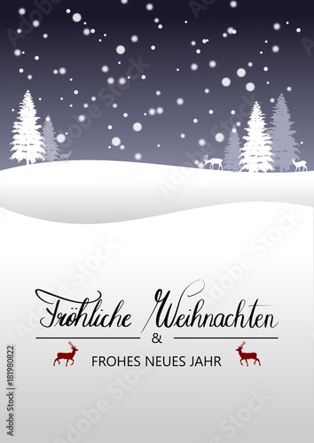 Schneelandschaft Karte