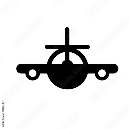 Plane vector icon, symbol of flight