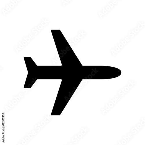 Plane vector icon, symbol of flight