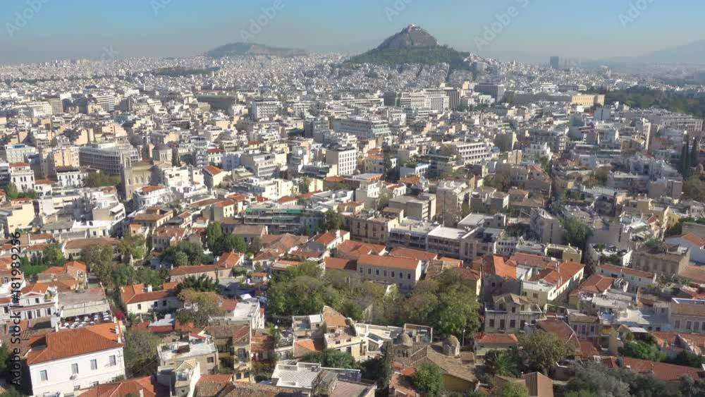 Panoramic view of Athens with Mount Lycabettus, Greece Panoramic view of Athens with Mount Lycabettus, Greece