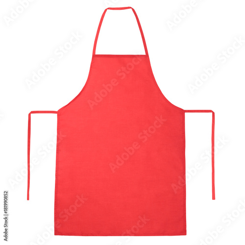 Red kitchen apron photo