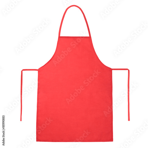 Red kitchen apron photo