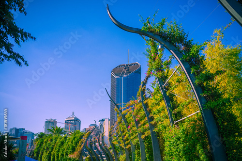 Brisbane City Buildings, shot from the South Bank Arbour photo