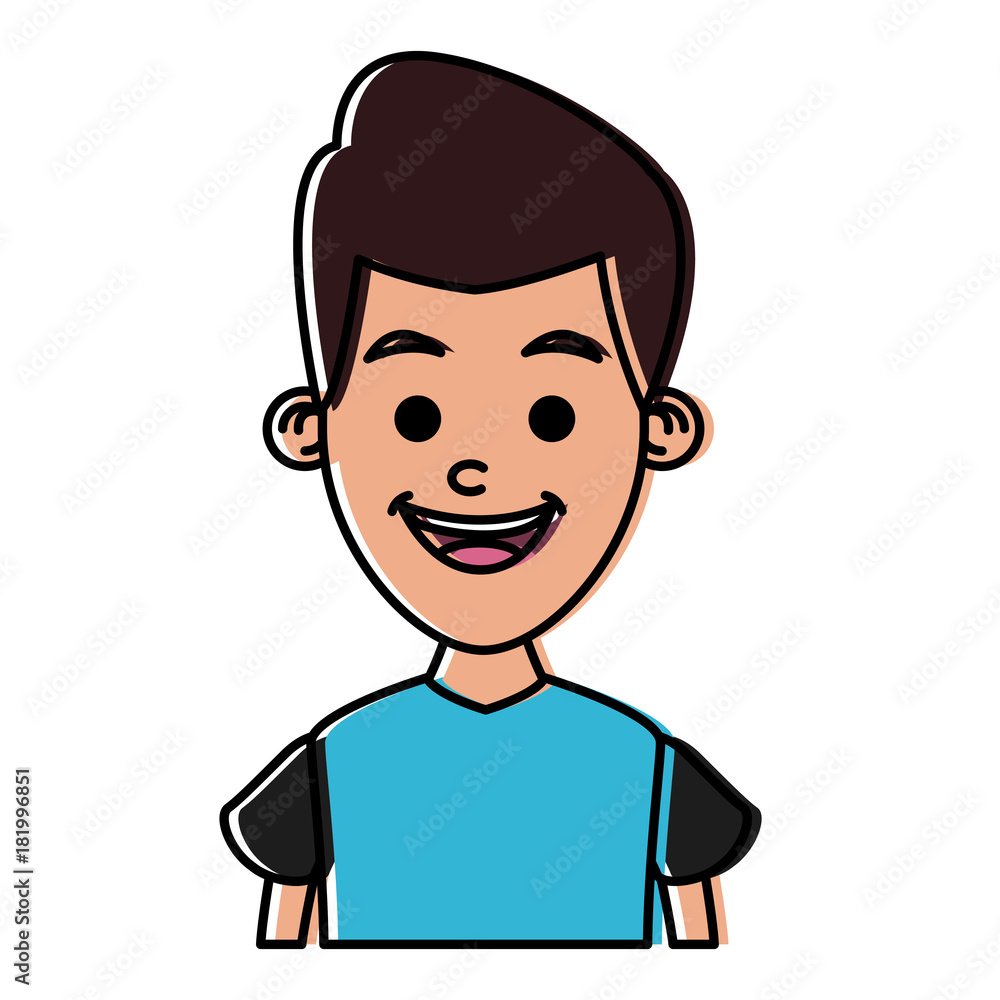 Boy smiling profile