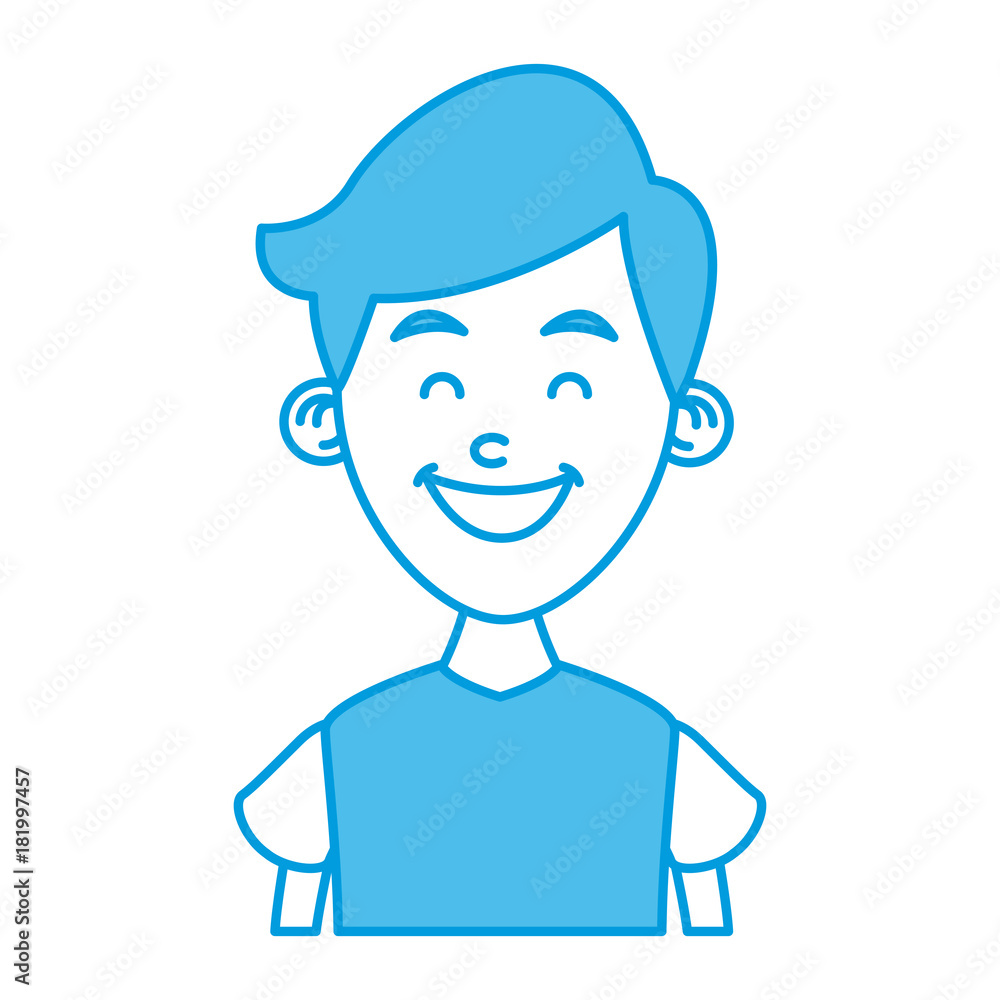 Boy smiling profile Boy smiling profile