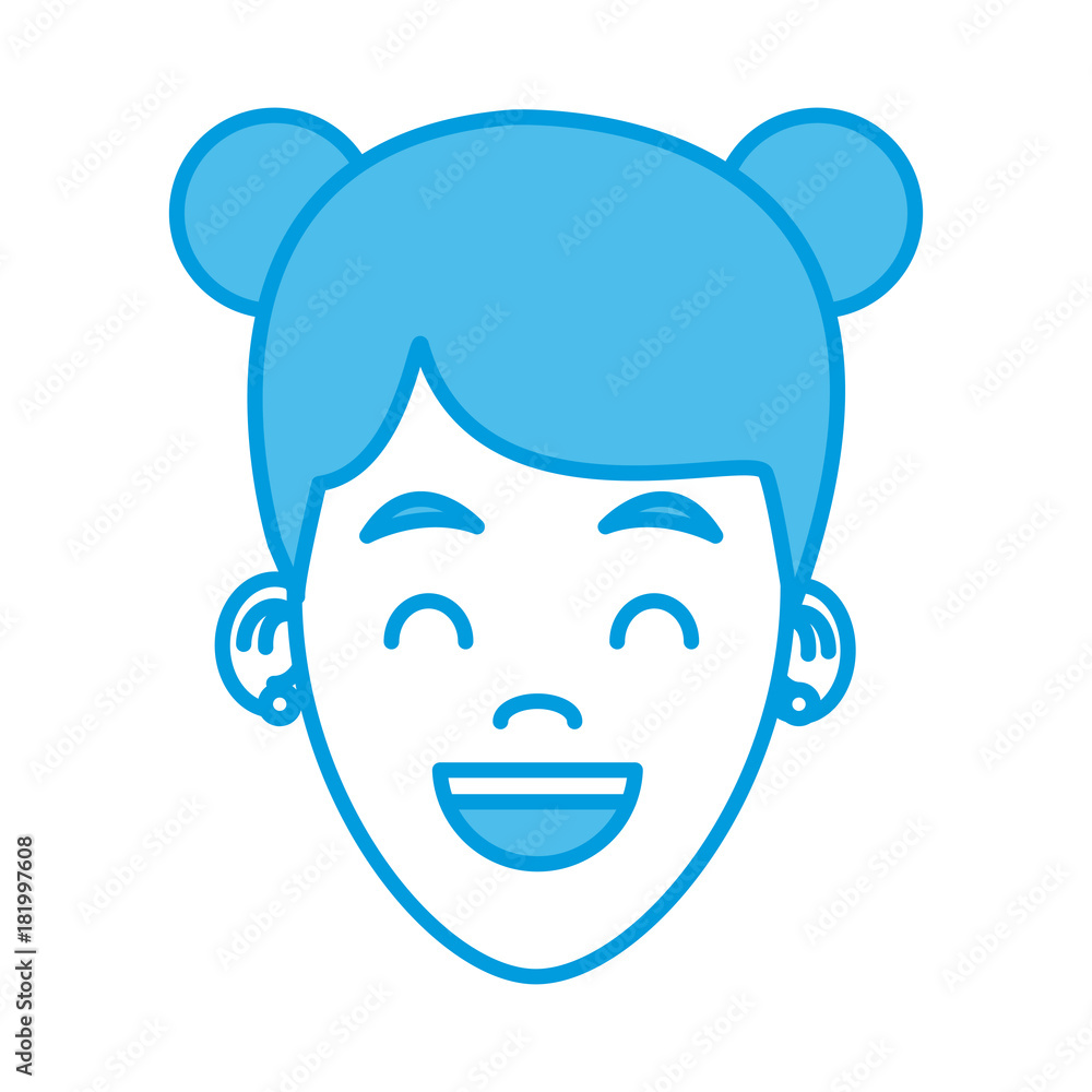 Woman smiling cartoon Woman smiling cartoon