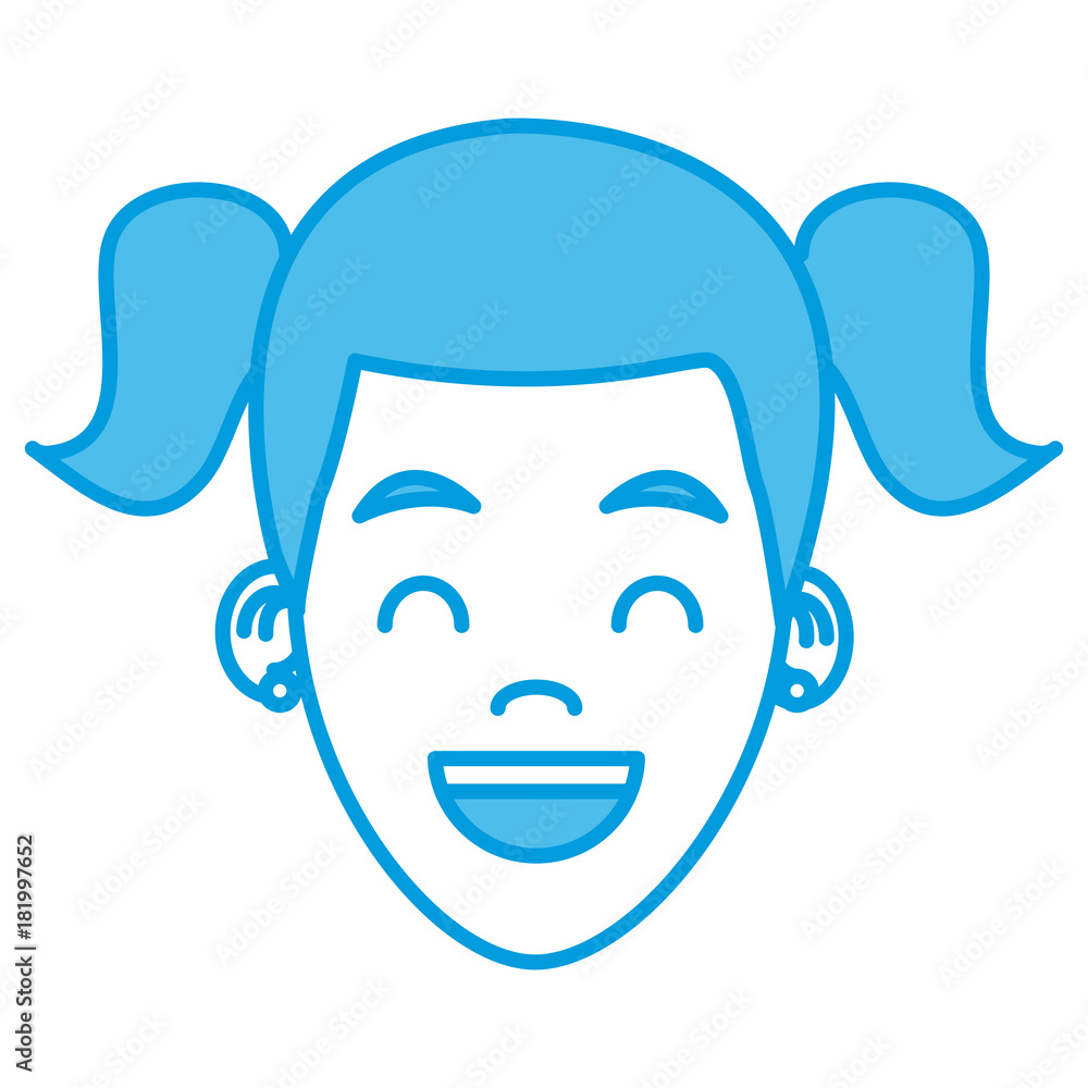 Woman smiling cartoon Woman smiling cartoon
