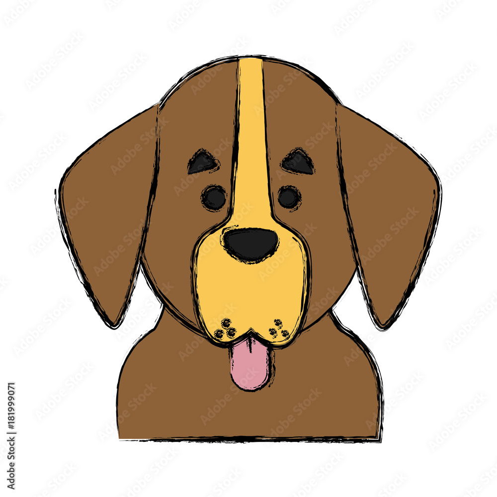 Dog head cartoon icon vector illustration graphic design Dog head cartoon icon vector illustration graphic design