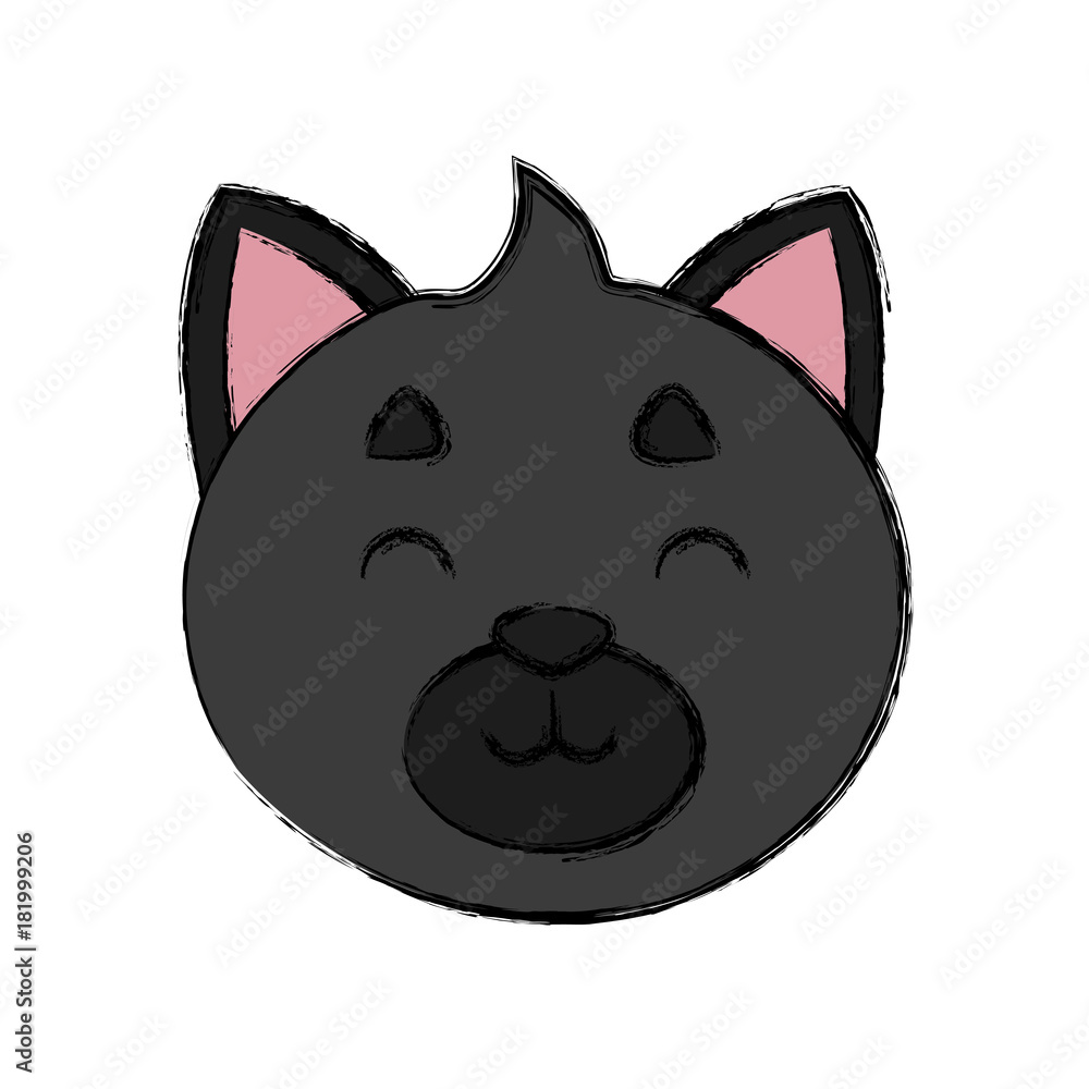 Cat head cartoon icon vector illustration graphic design Cat head cartoon icon vector illustration graphic design