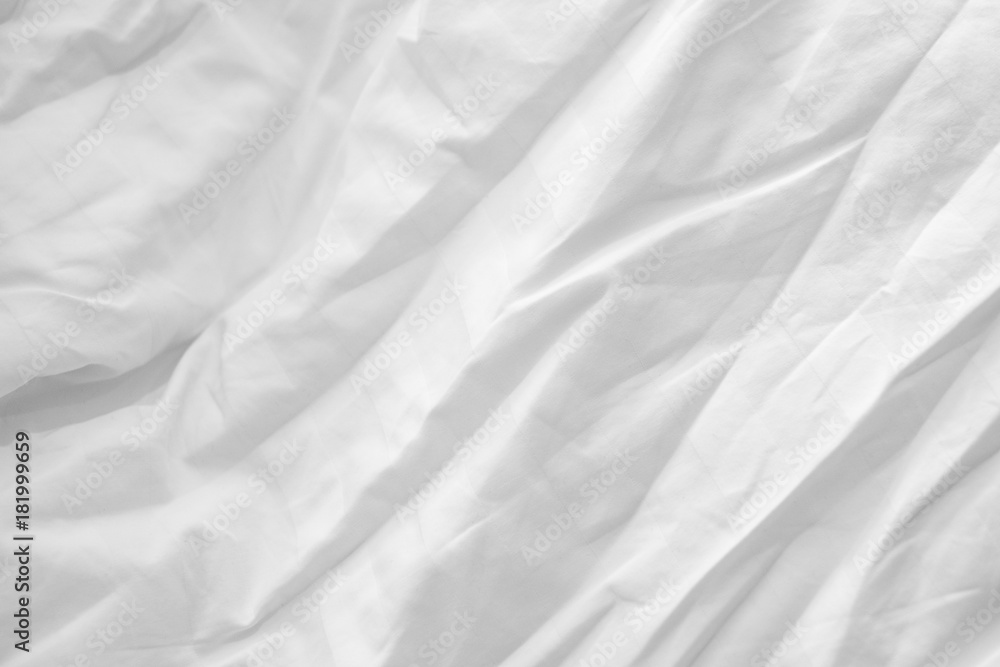 White delicate soft background of fabric or bedding sheet White delicate soft background of fabric or bedding sheet