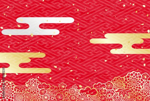 新年　花　松竹梅菊桜