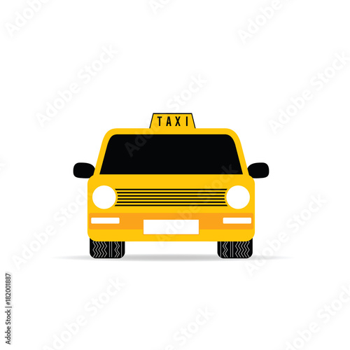 taxi car yellow illustration