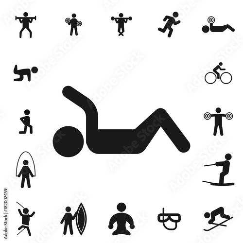 abdominals icon. fitness collection, kinds of sports. Simple icon set on white background.
