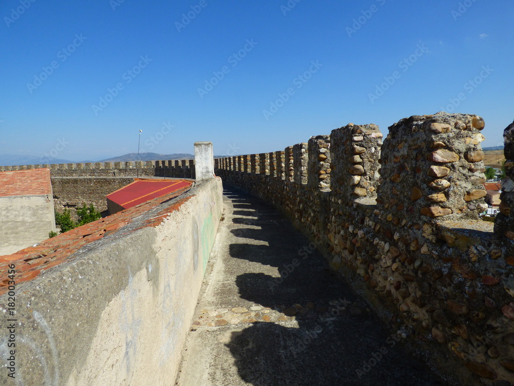 Muralla de Galisteo, pueblo historico de Cáceres,  (Extremadura, España)  Muralla de mas de 1 km
