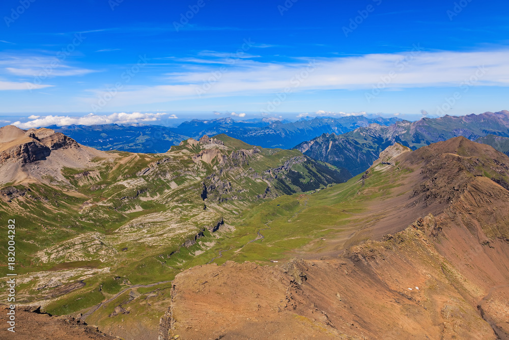View from the top of Mt. Schilthorn in Switzerland
