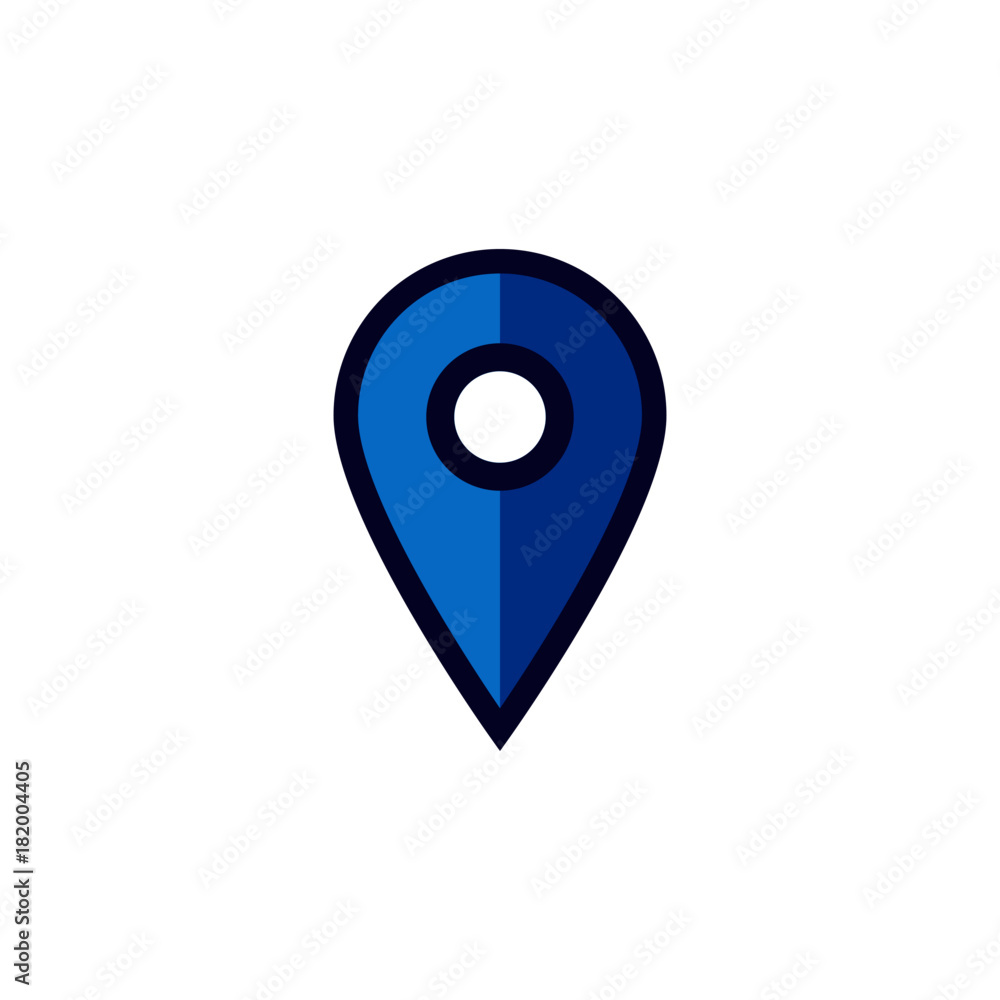 Map pin icon, location pointer, gps destination mark Map pin icon, location pointer, gps destination mark