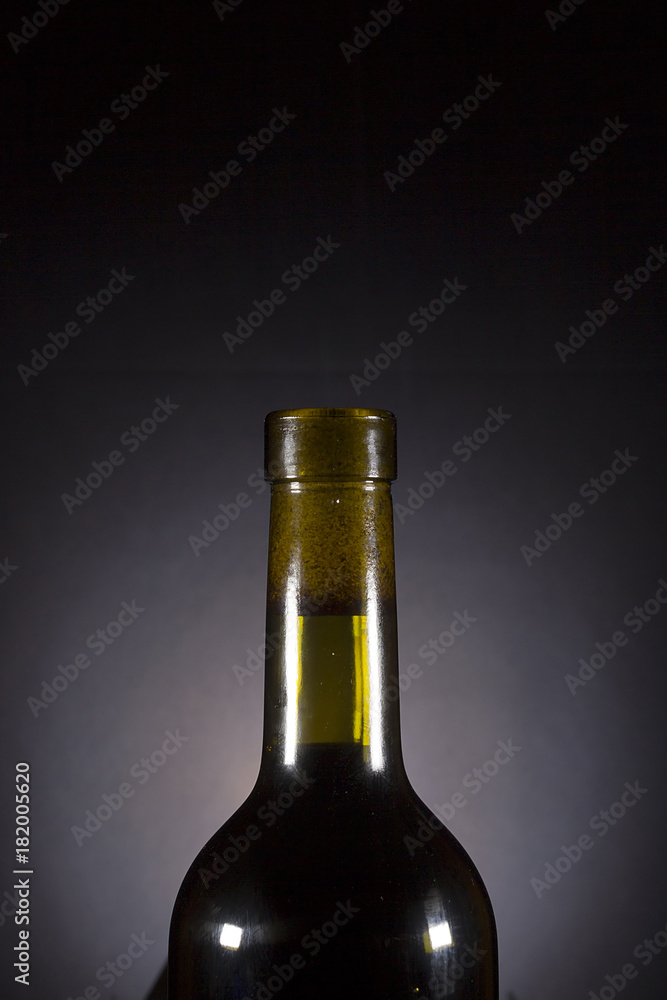 Neck of a bottle of wine